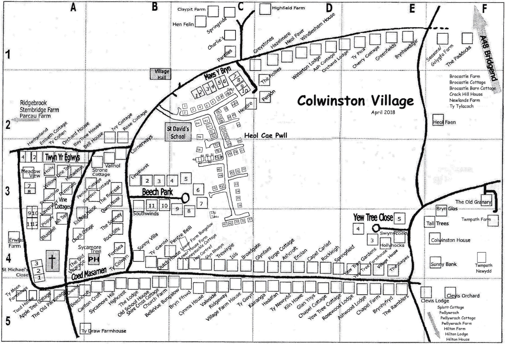 Map of village